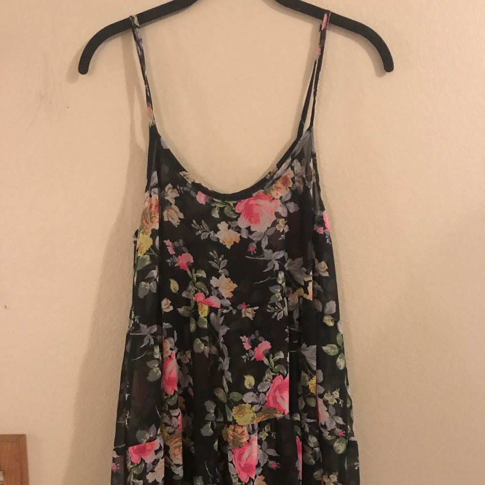 Sheer floral mini dress - Picture 3 of 8